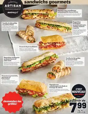 Metro SANDWICHS GOURMETS offer