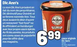 Metro SAUCE ORIGINALE DIC ANN'S | DIC ANN'S ORIGINAL SAUCE offer