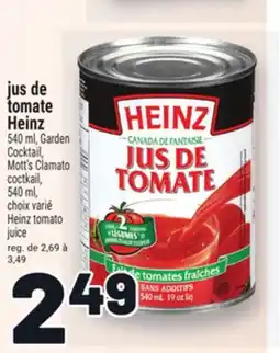 Metro JUS DE TOMATE HEINZ | HEINZ TOMATO JUICE offer