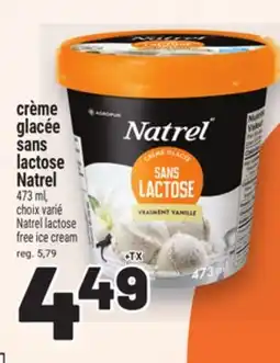 Metro CRÈME GLACÉE SANS LACTOSE NATREL | NATREL LACTOSE FREE ICE CREAM offer