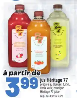 Metro JUS HÉRITAGE 77 | HÉRITAGE 77 JUICE offer
