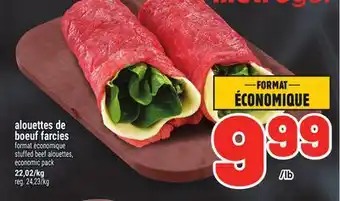 Metro ALOUETTES DE BOEUF FARCIES | STUFFED BEEF ALOUETTES offer