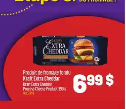 Metro PRODUIT DE FROMAGE FONDU KRAFT EXTRA CHEDDAR | KRAFT EXTRA CHEDDAR PROCESS CHEESE PRODUCT offer