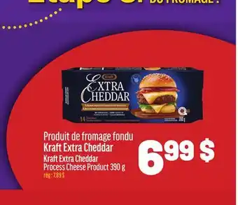 Metro PRODUIT DE FROMAGE FONDU KRAFT EXTRA CHEDDAR | KRAFT EXTRA CHEDDAR PROCESS CHEESE PRODUCT offer
