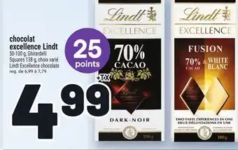 Metro CHOCOLAT EXCELLENCE LINDT | LINDT EXCELLENCE CHOCOLATE offer
