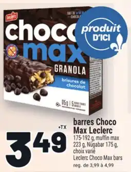 Metro BARRES CHOCO MAX LECLERC | LECLERC CHOCO MAX BARS offer