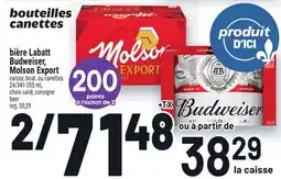 Metro BIÈRE LABATT BUDWEISER, MOLSON EXPORT | BEER offer