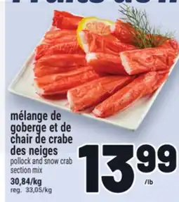 Metro MÉLANGE DE GOBERGE ET DE CHAIR DE CRABE DES NEIGES | POLLOCK AND SNOW CRAB SECTION MIX offer