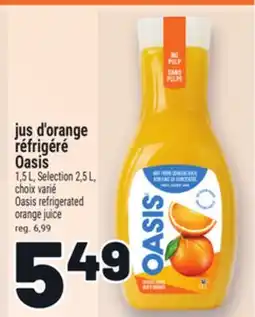 Metro JUS D'ORANGE RÉFRIGÉRÉ OASIS | OASIS REFRIGERATED ORANGE JUICE offer