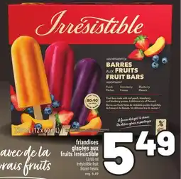 Metro FRIANDISES GLACÉES AUX FRUITS IRRÉSISTIBLE | IRRÉSISTIBLE FRUIT FROZEN TREATS offer