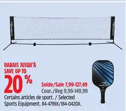 Canadian Tire Selected Sports Equipment offer