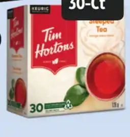 Canadian Tire Selected Tim Hortons Tea or Coffee K-Cup Pods offer