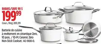 Canadian Tire 10-Pc Ceramic Zero Non-Stick Cookset offer