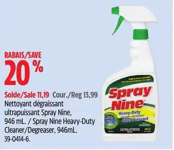 Canadian Tire Spray Nine Heavy-Duty Cleaner/Degreaser, 946mL offer