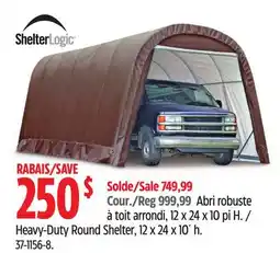 Canadian Tire Heavy-Duty Round Shelter, 12 x 24 x 10´ h offer