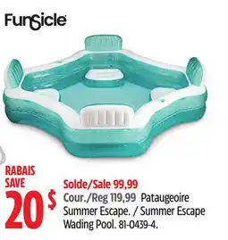 Canadian Tire Funsicle Summer Escape Wading Pool offer