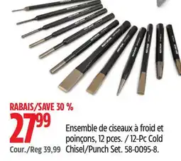 Canadian Tire Maximum 12-Pc Cold Chisel/Punch Set offer