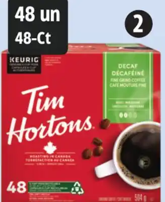Canadian Tire Selected Tim Hortons Coffee K-Cup Pods offer