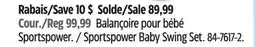 Canadian Tire Sportspower Baby Swing Set offer