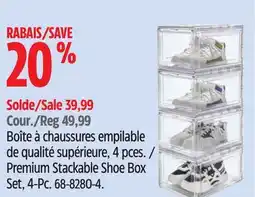 Canadian Tire Premium Stackable Shoe Box Set, 4-Pc offer