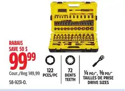 Canadian Tire Stanley Black Chrome Socket Set offer