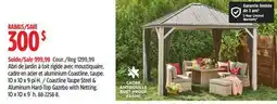 Canadian Tire Canvas Coastline Taupe Steel & Aluminum Hard-Top Gazebo with Netting offer