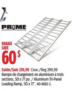 Canadian Tire Aluminum Tri-Panel Loading Ramp, 50 x 77˝ offer