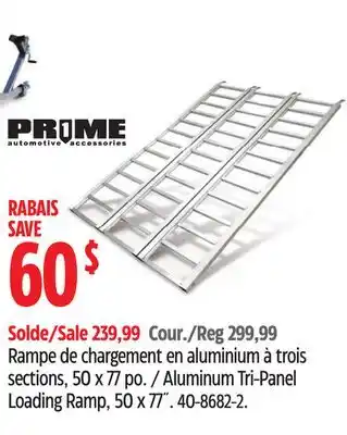 Canadian Tire Aluminum Tri-Panel Loading Ramp, 50 x 77˝ offer