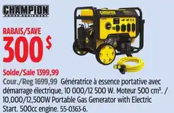 Canadian Tire 10,000/12,500W Portable Gas Generator with Electric Start offer
