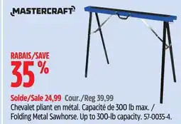 Canadian Tire Mastercraft Folding Metal Sawhorse offer