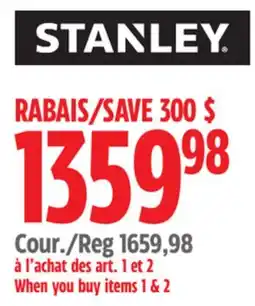 Canadian Tire Stanley Tool offer