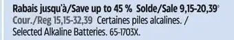 Canadian Tire Noma Selected Alkaline Batteries offer