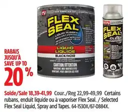 Canadian Tire Selected Flex Seal Liquid, Spray and Tapes offer