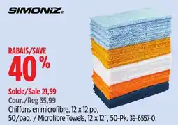 Canadian Tire Microfibre Towels offer