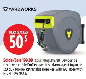 Canadian Tire Yardworks ProFlex Retractable Hose Reel with 120´ Hose with Nozzle offer