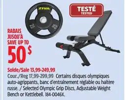 Canadian Tire Bowflex Selected Olympic Grip Discs, Adjustable Weight offer