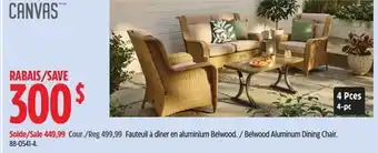 Canadian Tire CANVAS Belwood Aluminum Dining Chair offer