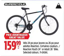 Canadian Tire Supercycle Reaction Youth 24˝ or Adult 26˝ Bike offer