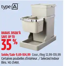 Canadian Tire Selected Indoor Bins offer
