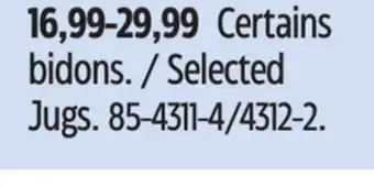 Canadian Tire Igloo Selected Jugs offer