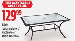 Canadian Tire For-living Rectangular Table offer