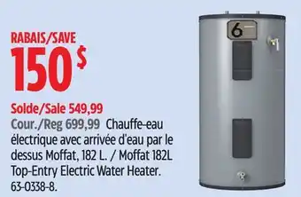 Canadian Tire Moffat 182L Top-Entry Electric Water Heater offer