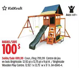 Canadian Tire Kidkraft Brightside Wooden Play Centre offer