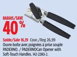 Canadian Tire PADERNO Can Opener with Soft-Touch Handles offer