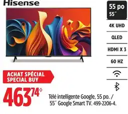 Canadian Tire Hisense 55˝ Google Smart TV offer