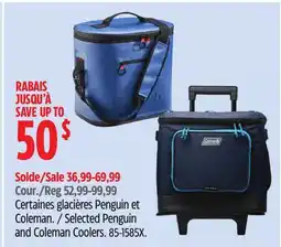Canadian Tire Selected Penguin and Coleman Coolers offer