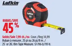 Canadian Tire Lufkin 25´ or 26´/8m Tape Measure offer