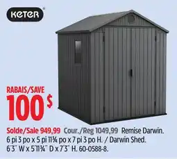 Canadian Tire Keter Darwin Shed offer