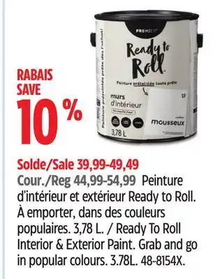 Canadian Tire Ready To Roll Interior & Exterior Paint offer