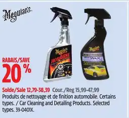 Canadian Tire Meguiar's Car Cleaning and Detailing Products offer
